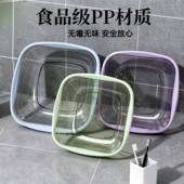 美容院加厚透明洗脸盆方形塑料婴儿宝宝洗脚洗衣盆家用厨房洗菜盆
