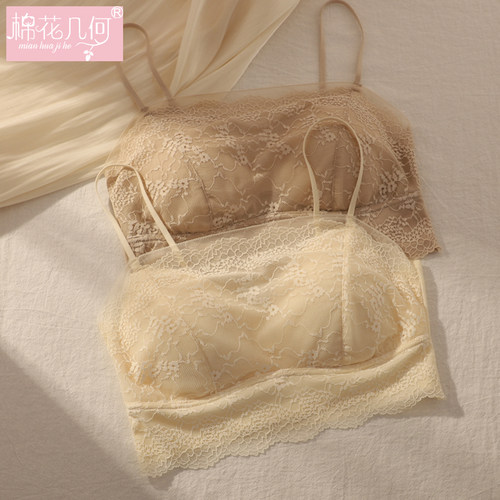 法式蕾丝美背抹胸内衣夏季薄款