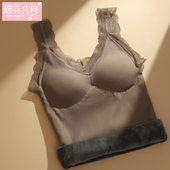 带胸垫保暖背心女士加厚加绒德修身 美背吊带内衣打底衫 内穿单件冬