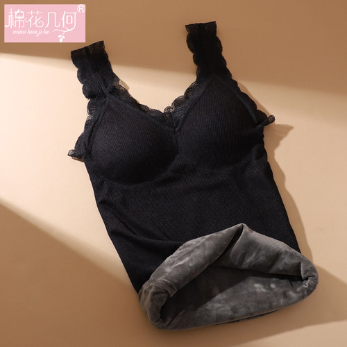 【免穿文胸】蕾丝性感吊带背心