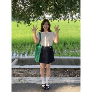 裙裤 山山屿你 假挡片式 挚爱出街 微胖mm韩系休闲牛仔裙女夏大码