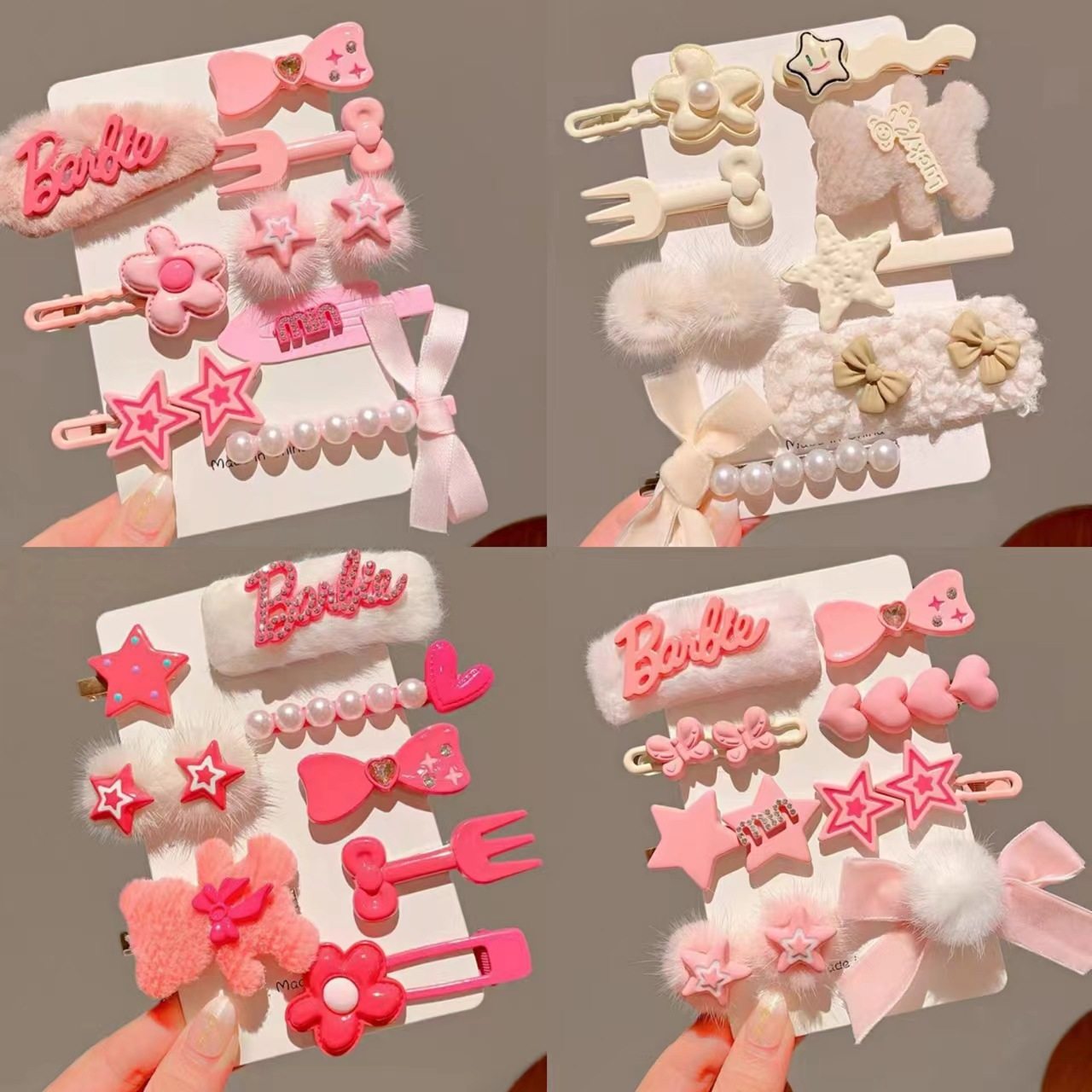 2025年新款粉色毛绒发夹女刘海侧边碎发发卡网红可爱儿童夹子头饰,饰品/流行首饰/时尚饰品新,发饰,淘宝优惠券,粉丝福利购,淘宝优惠卷