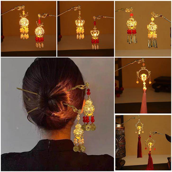 复古古风发簪流苏发光灯笼簪子挽发宫廷仙气头饰日常气质发饰品女,饰品/流行首饰/时尚饰品新,发饰,淘宝优惠券,粉丝福利购,淘宝优惠卷