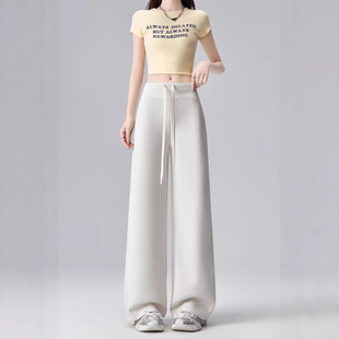 新款 lulu同款 云朵运动裤 女秋季 高级感 休闲百搭高腰垂感显瘦阔腿裤