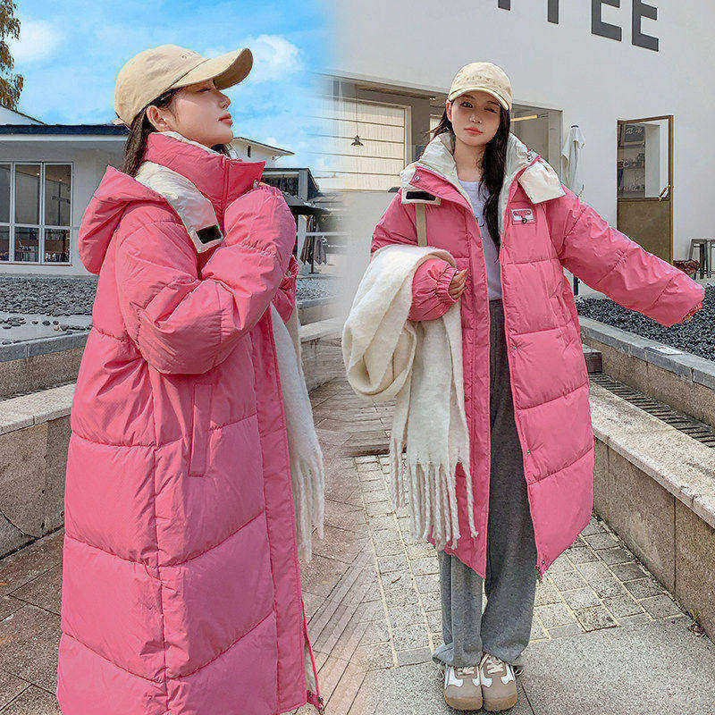 粉色棉衣女长款过膝加厚2025冬季新款羽绒棉服棉袄外套宽松面包服,女装/女士精品,棉衣/棉服,淘宝优惠券,粉丝福利购,淘宝优惠卷