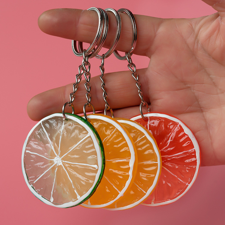 仿真柠檬钥匙扣水果新奇特挂饰