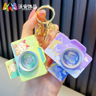 卡通照相机钥匙扣带灯发光音效拍立得汽车钥匙链儿童玩具书包挂件