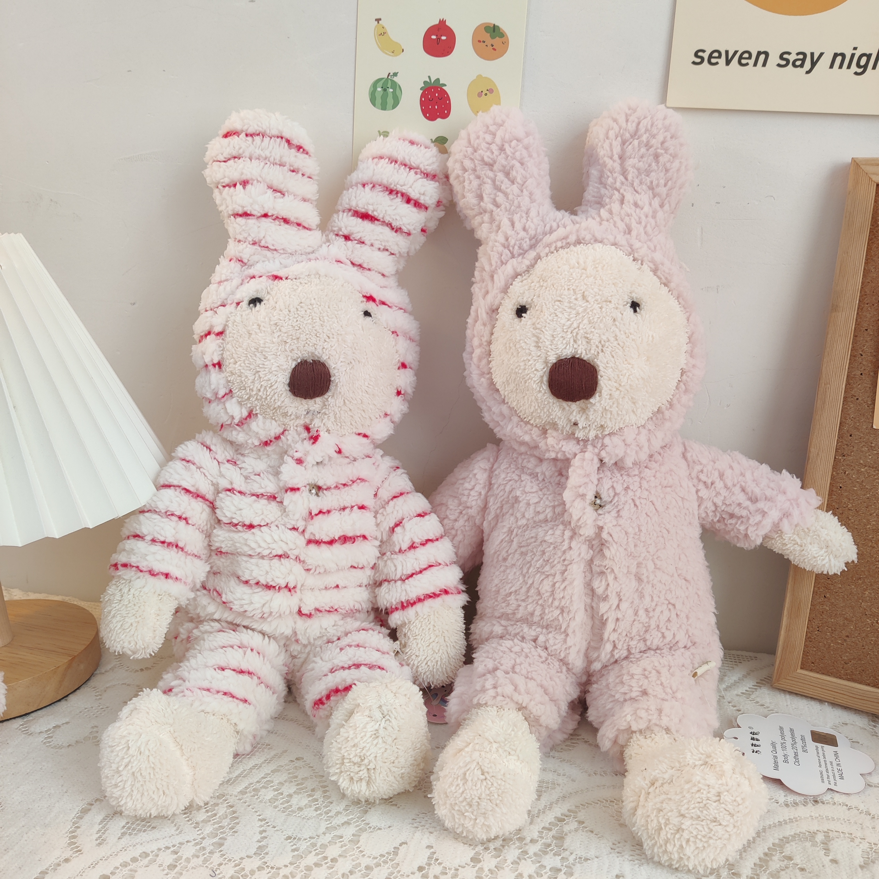 苏克雷兔公仔小兔子粉绒连体服