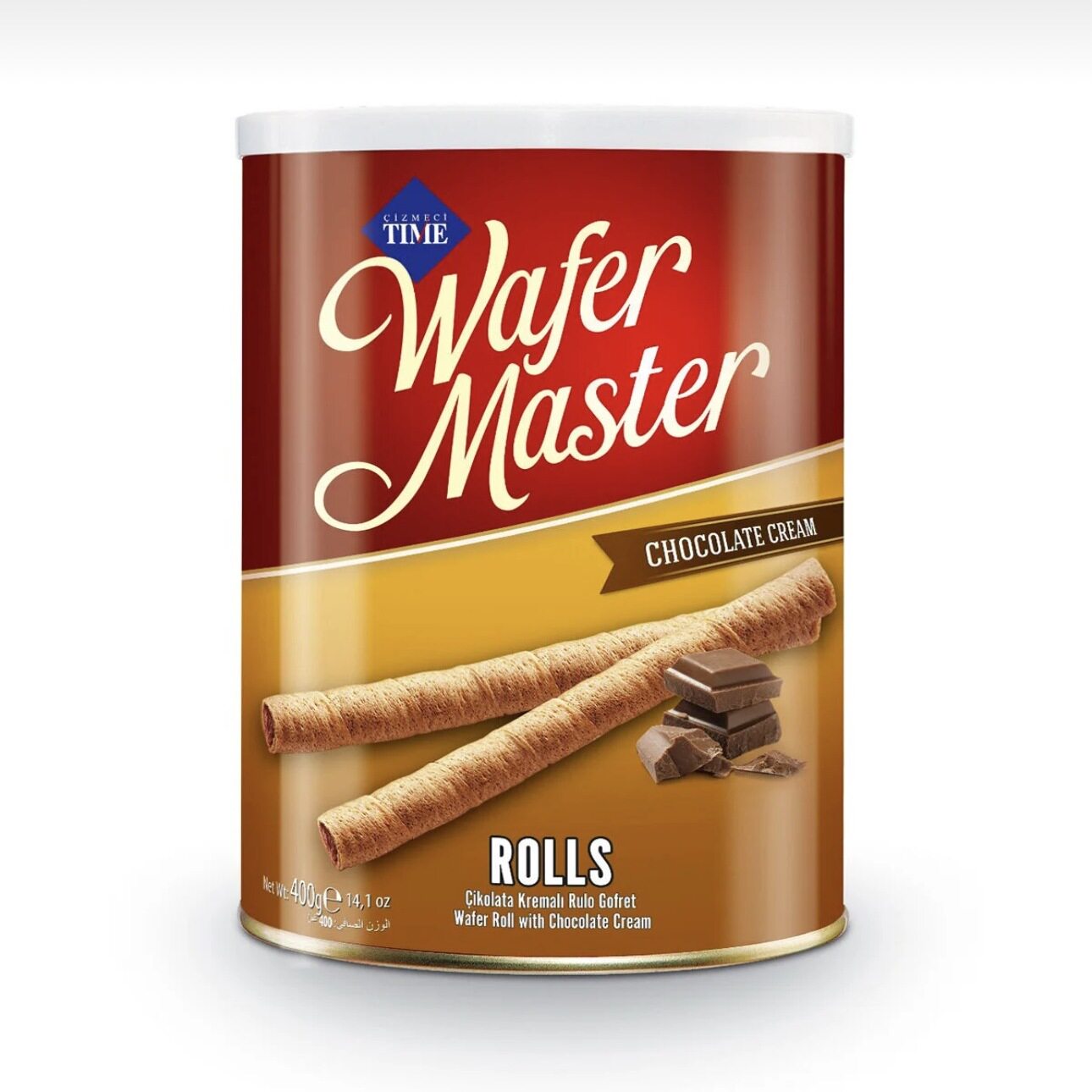 土耳其进口cizmeci time注心蛋卷巧克力味榛子夹心400克威化零食