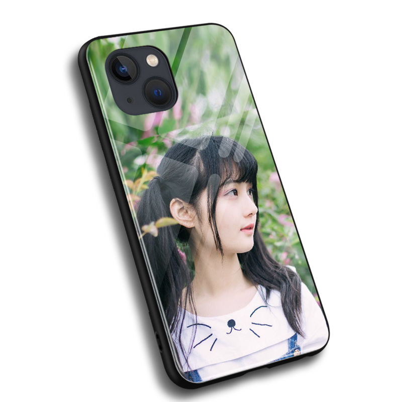 适用于iphone苹果定制14手机壳14pro来图照片13苹果13pro男13mini新女款plus钢化玻璃promax