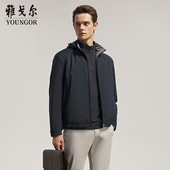 换货雅戈尔官方25年秋季 夹克商务休闲通勤立领带帽 新款