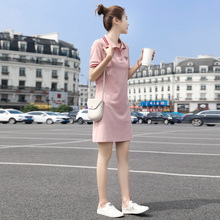 桔梗t恤裙子女 连衣裙2019流行新款 夏超仙仙女甜美polo智熏裙法式