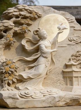 中国古代神话景区大型石雕定制