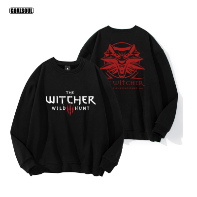 巫师3 卫衣 THE WITCHER3游戏主题 美式复古 宽松加绒 套头衫