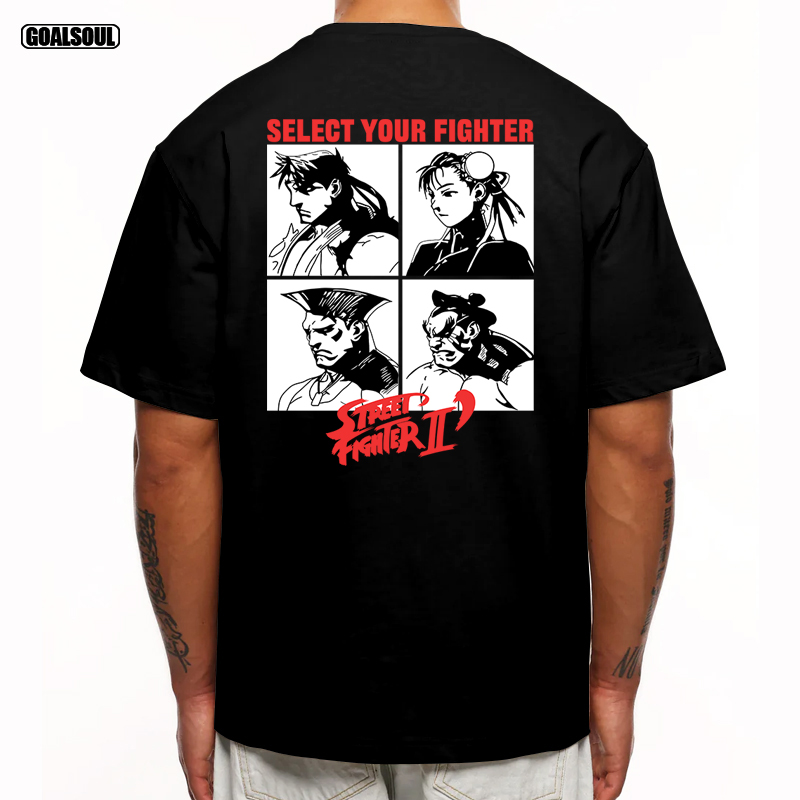 街头霸王 T恤STREET FIGHTER街霸周边潮牌休闲宽松重磅纯棉 短袖