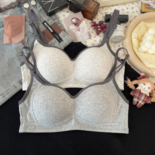 日系简约学生高中生内衣女薄款小胸聚拢上托无钢圈收副乳少女文胸