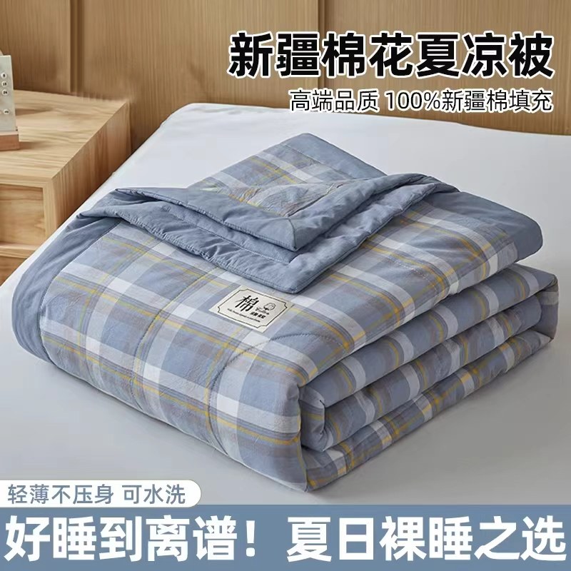 新疆棉夏被空调被可水洗薄款夏凉被芯夏季单双人宿舍春秋棉花被子,床上用品,棉花被,淘宝优惠券,粉丝福利购,淘宝优惠卷