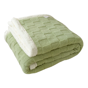 加厚毛毯盖毯冬季珊瑚绒披肩毯午休办公室沙发空调小毯子床上用