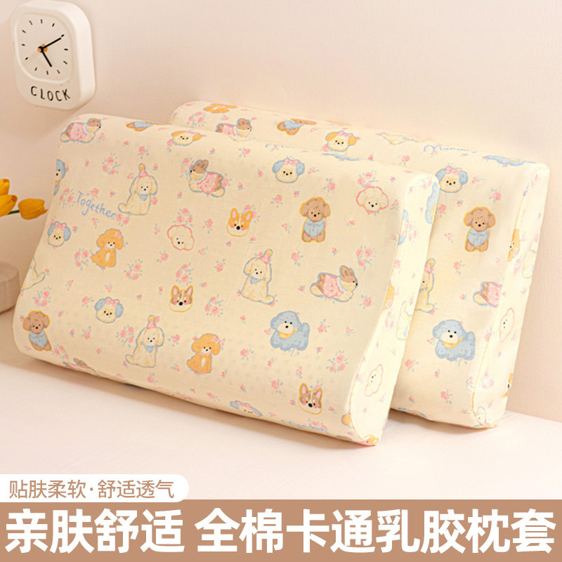 乳胶枕套一对装纯棉儿童枕头套30×50全棉单个枕芯内胆套四季通用,床上用品,枕套,淘宝优惠券,粉丝福利购,淘宝优惠卷