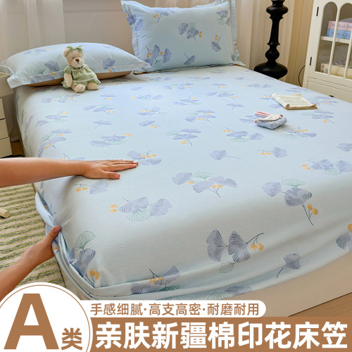 纯棉床笠床罩新款春秋床垫保护罩学生宿舍防尘罩儿童全包床单单件