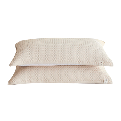 A类华夫格纯棉枕巾盖一对装透气全棉纱布枕头巾防汗四季学生成人