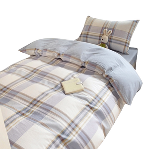 洁丽雅大学生宿舍床上全棉三件套单人纯棉床单被套四件套2024新款