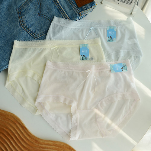 黛丝少女蕾丝柔软网纱女三角裤