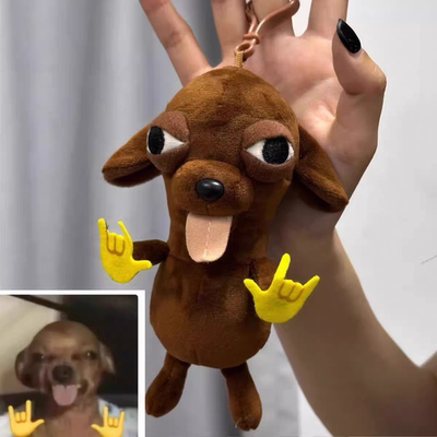 ChiHUAHUA吉娃娃毛绒玩偶邪恶表情包丑萌毛绒公仔玩偶挂件收藏
