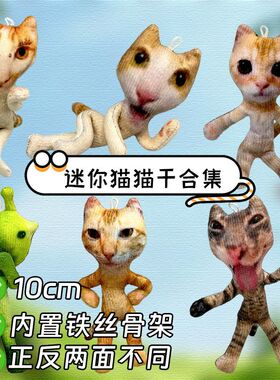 新款可爱娃娃丢惊讶小猫乳鼠干老鼠干玩偶猫猫狗狗抽象乳鼠干可爱