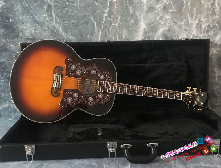 定制 SJ200 Bob Dylan单板全单民谣吉他42寸原声木吉他可定电箱款