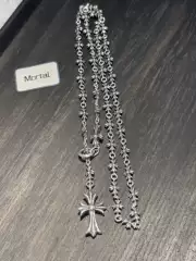 Mortal-925 Silver Cross Pendant Adjustable Chain