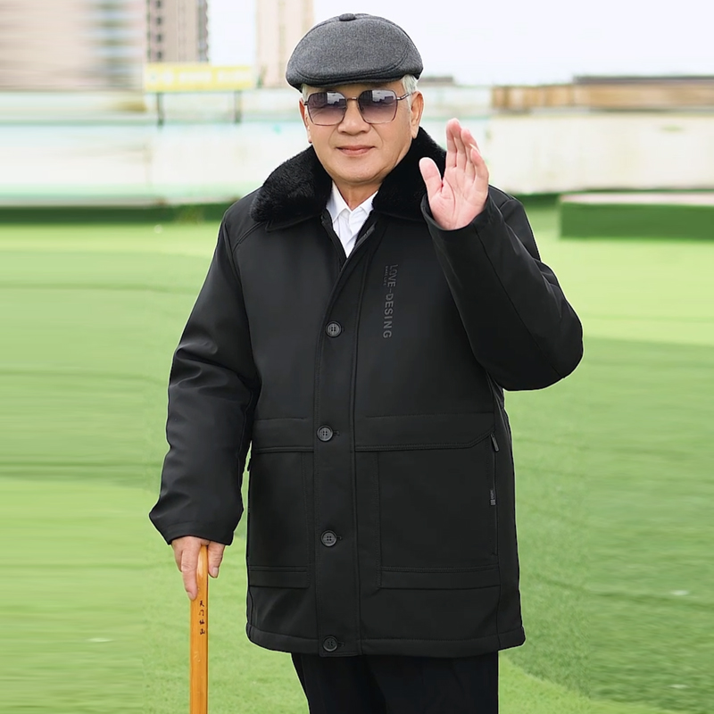 中老年加绒加厚棉衣保暖