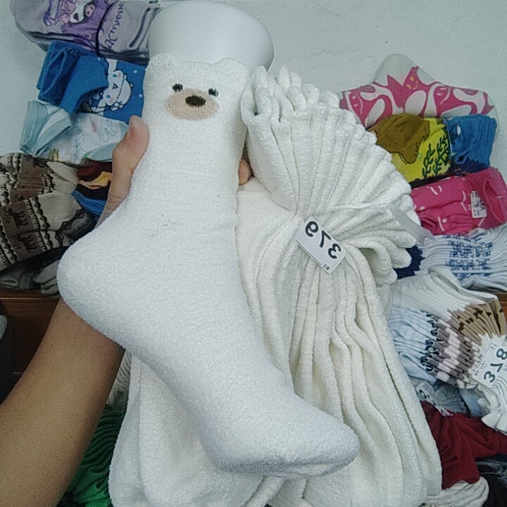 绒绒睡眠袜36-40无骨379中筒袜