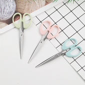 不锈钢便携式 家用小剪刀儿童文具剪学生剪刀手工剪纸专用办公用品