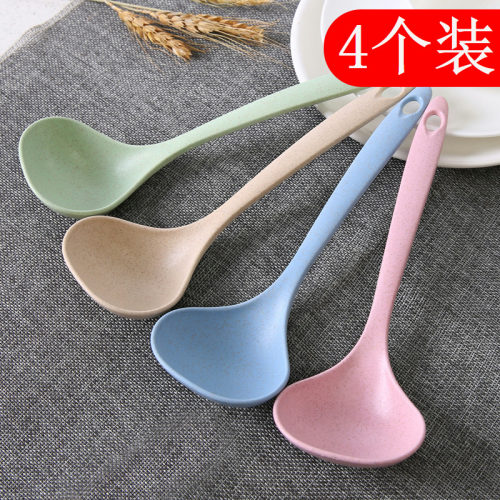 小麦秸秆汤勺厨房塑料勺子