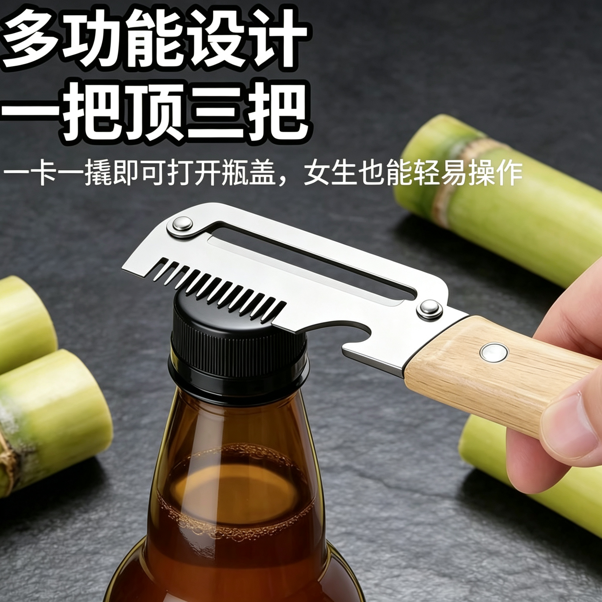 不锈钢削皮刀切葱丝神器家用多功能刨皮刀鱿鱼切花刮鳞厨房小刀具