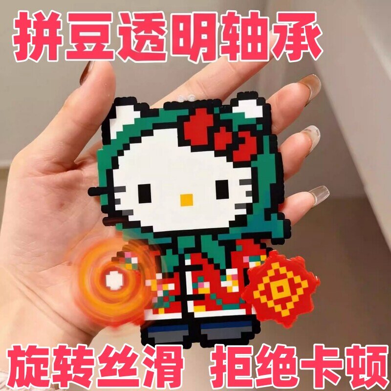 爆款diy拼豆旋转轴承发饰手工制作儿童风车发夹转动饰品配件材料