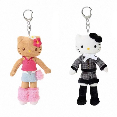 三丽鸥百变HelloKitty辣妹 千鸟格 挂件长腿挂饰