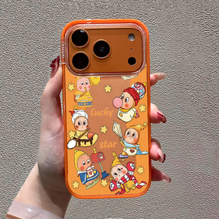 联名幸运星星人适用苹果手机壳iPhone17ProMax新款16Pro全包ai按键14plus高级感15por磁吸13防摔外壳女生