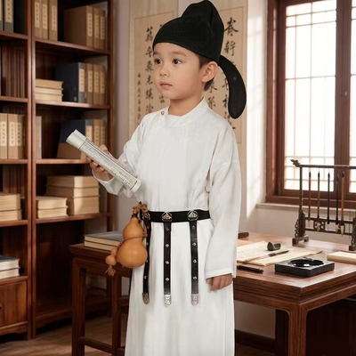 儿童李白杜甫诗人服装端午节屈原书生话剧唐代古装汉服演出服