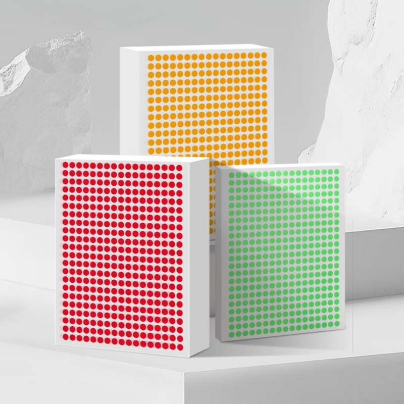 圆点标签铜版纸彩色防水直径4mm