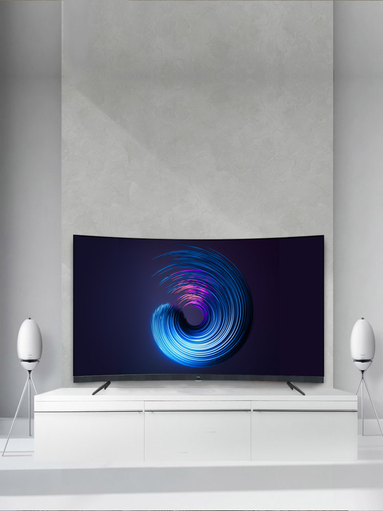 tcl 65t3m 65英寸4k超薄曲面全面屏高清人工智能网络液晶电视机55