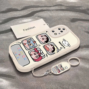 AL60全包防摔P50Pro保护套p50可爱搞怪男女款 卡通ins风专用外壳 ABR 四宫格小新适用于华为P50e手机壳P50新款