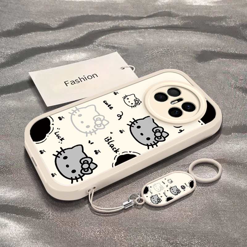 适用于华为Mate70Air手机壳新款SUP-AL90全包防摔黑白凯蒂猫头保护套mate70air可爱男女款卡通ins风专用外壳