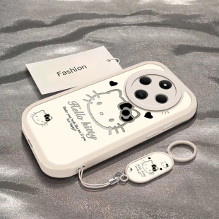 暗黑凯蒂猫适用于红米14R手机壳Redmi14C新款 简约小众ins风专用外壳 2411DRN47C全包防摔保护套14r可爱男女款