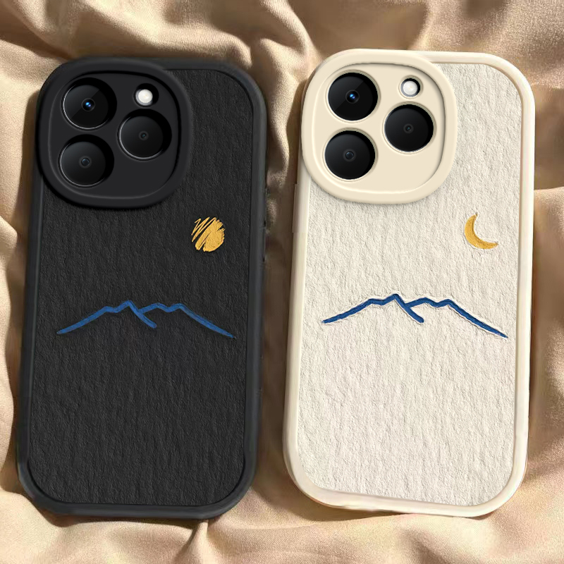 太阳月亮适用于真我15T手机壳新款RMX5112全包防摔保护套Realme15t文艺男女款简约高级感小众ins风专用外壳