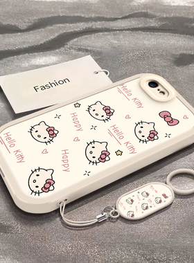 适用于苹果7手机壳苹果8新款iPhone7Plus全包防摔保护套Apple男女款8Plus小众简约可爱彩色凯蒂猫头专用外壳