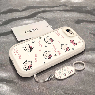 适用于苹果7手机壳苹果8新款iPhone7Plus全包防摔保护套Apple男女款8Plus小众简约可爱彩色凯蒂猫头专用外壳