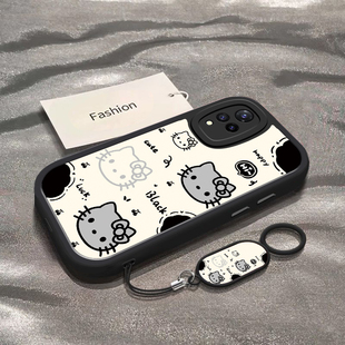 简约可爱黑白凯蒂猫头vivi专用外壳 s7e活力版 适用于vivoS7手机壳vivoS7e新款 V2020A全包防摔保护套s7t男女款