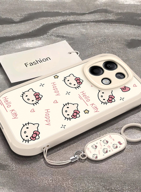 适用于红米Note13手机壳Note13Pro+新款全包防摔保护套RedmiNote13Pro男女款小清新彩色凯蒂猫头小米专用外壳